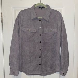 Women’s Grey Corduroy Shirt Jacket